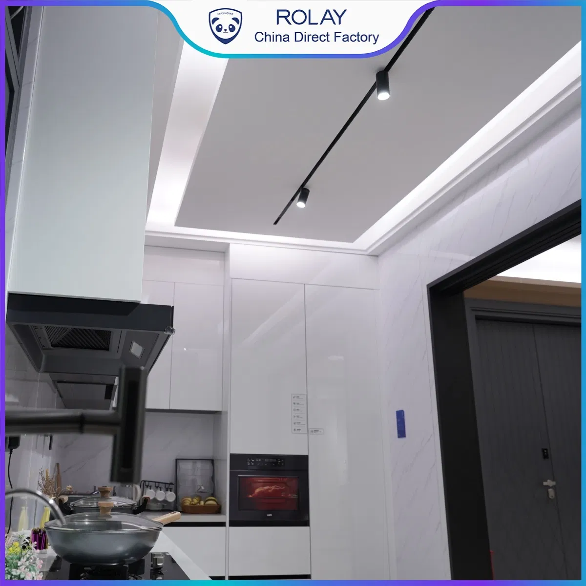 Smooth Sliding Rail Stable Shelf Placement Fade-Resistant Coating Modular Kitchen Cabinet System