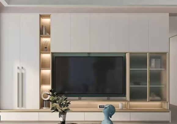 Modern Design Solid Wood Modular TV Cabinet Home Storage