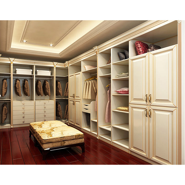 Modern Home Hotel Project Built in Wood Closets Furniture Design Custom Master Bedroom White Oak Wardrobe Closet System