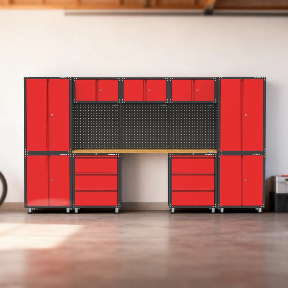 Supports Customized DIY Modular Kinbox Combinations Garage Storage Unit with Base and Wall Cabinets