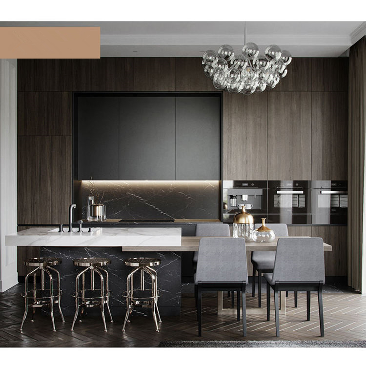 Custom Design Unit with Lacquer Door for Home Furniture Modular Modern Kitchen Cabinet