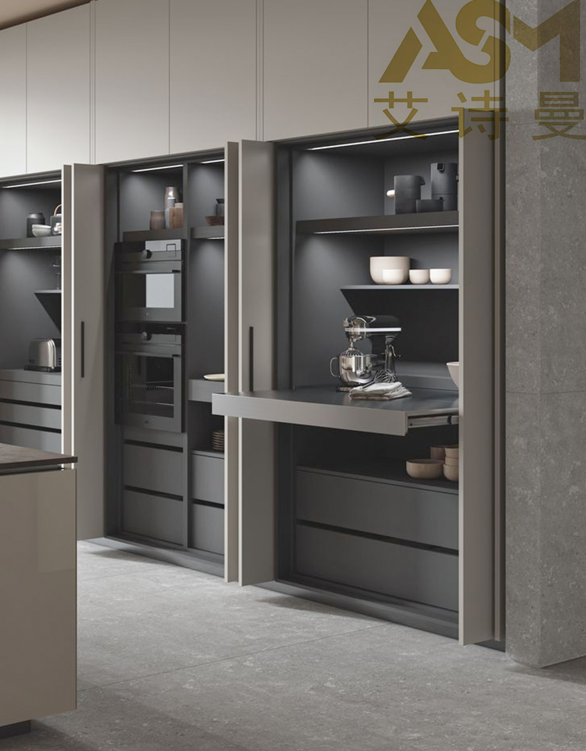 Modular Kitchen Cabinet System for Flexible Layouts