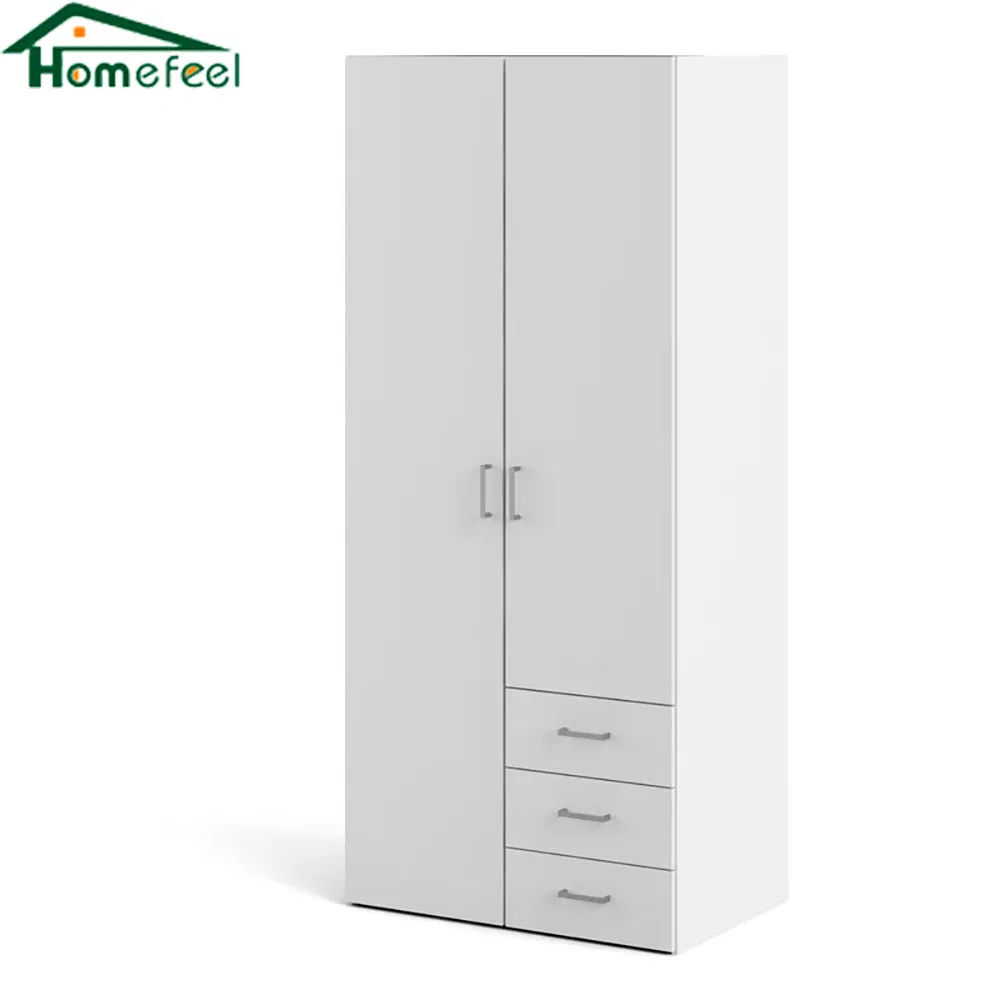 Customized Modern Wooden Cloakroom Closet Systems Home Furniture Closet Bedroom Double Wardrobe