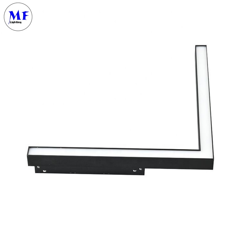 Factory Price LED Magnetic Track Lighting System Folding Floodlight Bedroom Kitchen 48V Dimmable Magnetic L-Shaped Linear Light for Living Room