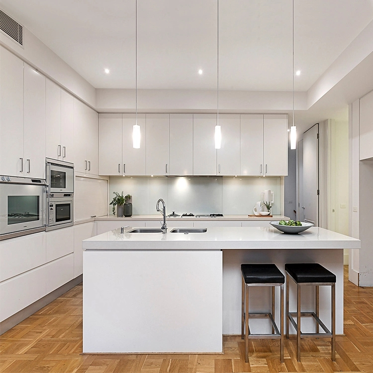 Custom Rubber Wood Handleless Kitchen Cabinets Set Picture of Modern House White Corner Kitchen Cabinet Design