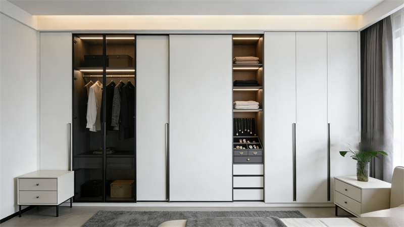 Secure Reliable New Style Custom Bedroom Wardrobe Closet Cabinet with Hinged Door