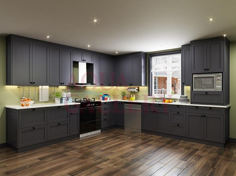 Lacquer Finish MDF Cheap Shaker Door Kitchen Wall Unit Luxury Wall Units Solid Wood Bookcase Wall Units