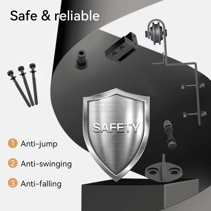 Premium Heavy-Duty Carbon Steel Sliding Barn Door Track System