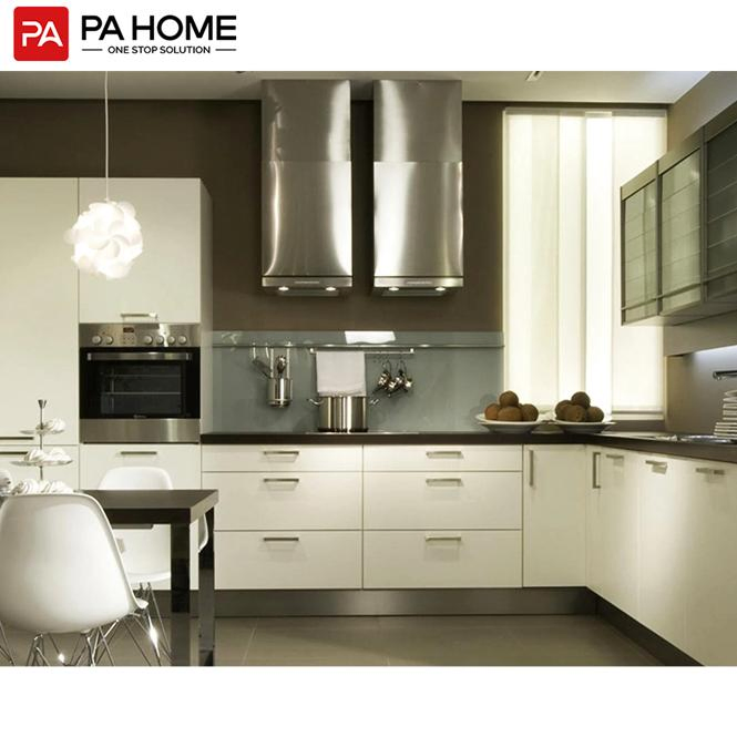 China Suppliers Wholesale Waterproof High End Knock Down Kitchen Cabinets Unit with Island Design