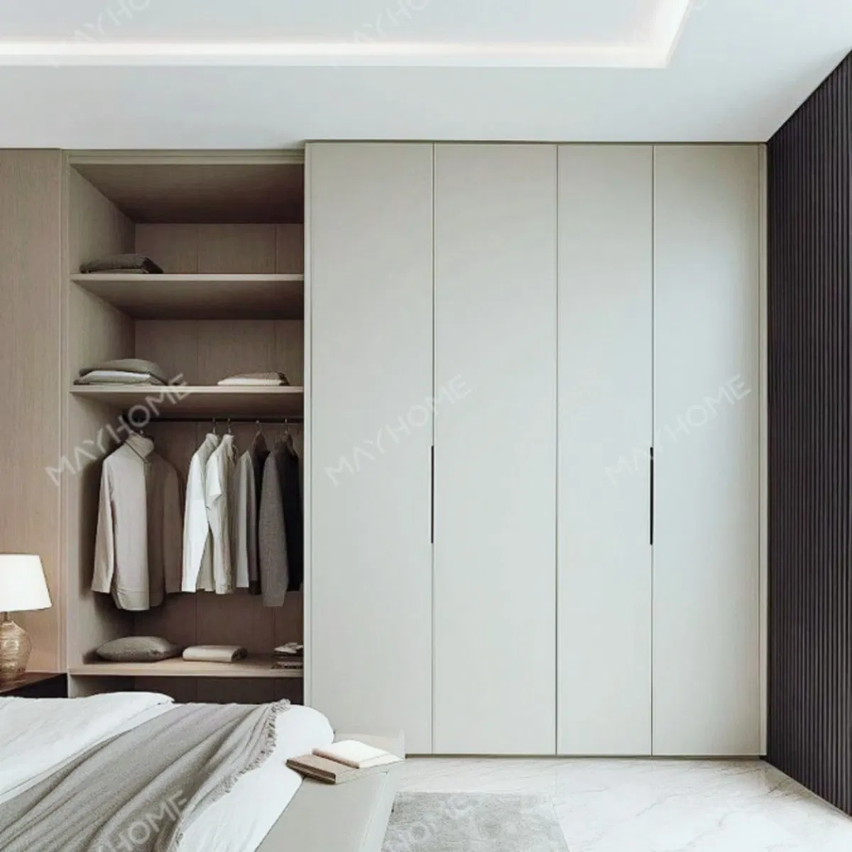 OEM CNC Precision High-End Texture Anti-Tip Pet Friendly Ventilated Structure Closet System