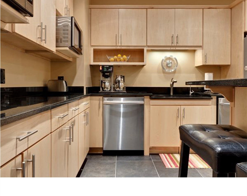 Yimu Customized American Style Design Modern Modular L Shaped Kitchen Cabinets