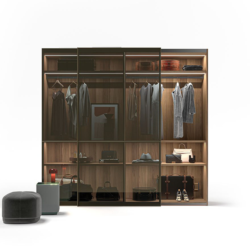 China Wholesale Modern Hinged Door White Closet Living Room Furniture Wooden Home Cloth Flat Packing Wardrobe Design