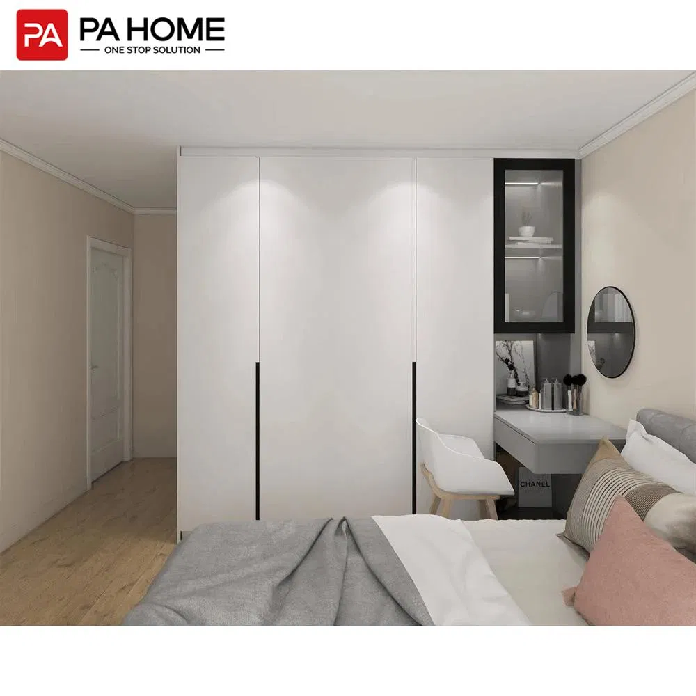 PA Customized Matt Hinged Door Walk-in Closet Bedroom Furniture Set Wearable Wardrobe