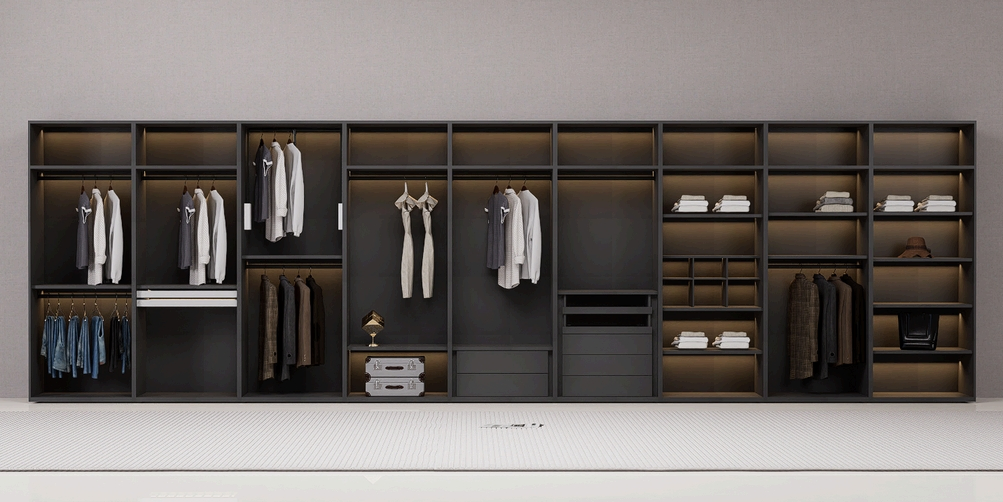 Wholesale Silent Open and Close Hinged Type Cupboards for Bedroom Wardrobe Cabinets with Sliding Door