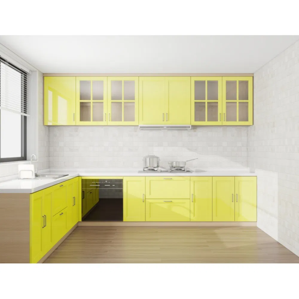 Modular Solid Wood Kitchen Cabinet System with Smart Storage Solutions