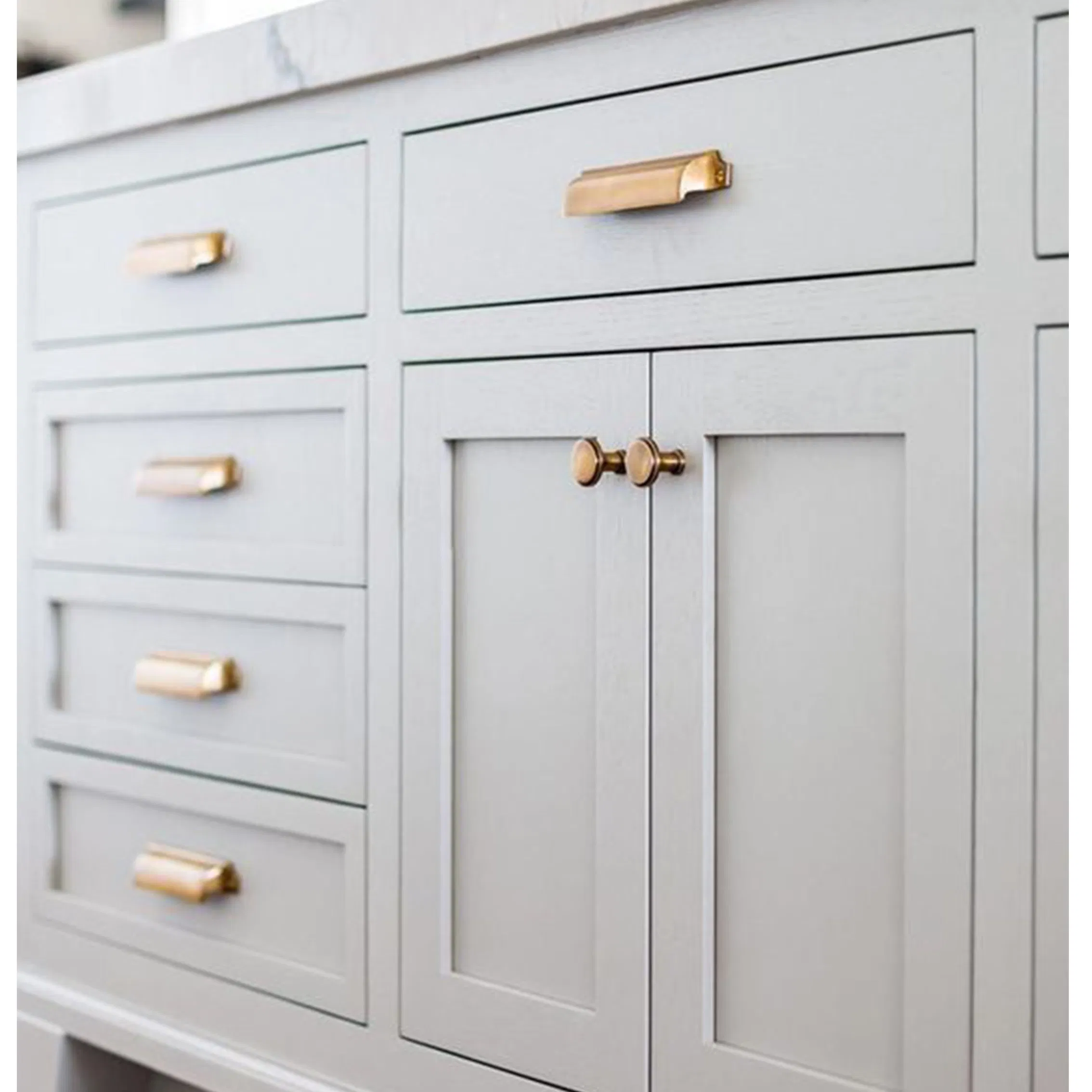 PVC Laminate Storage Cabinet Unit with Flat Pack in White Shaker for Apartment Removable Manufacturer