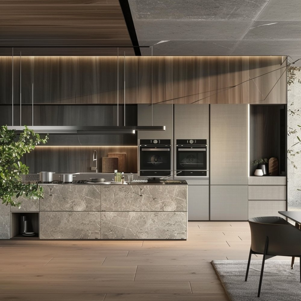 Matte Finish Kitchen Cabinets Stylish Storage System for Modern Home Kitchen Decoration