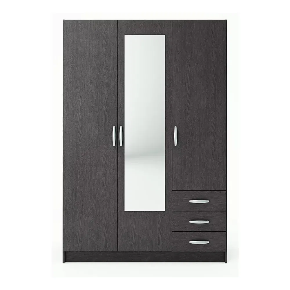 Wholesale Modern Bedroom Home Furniture Hinged Door Flat Packing Wooden Wardrobe