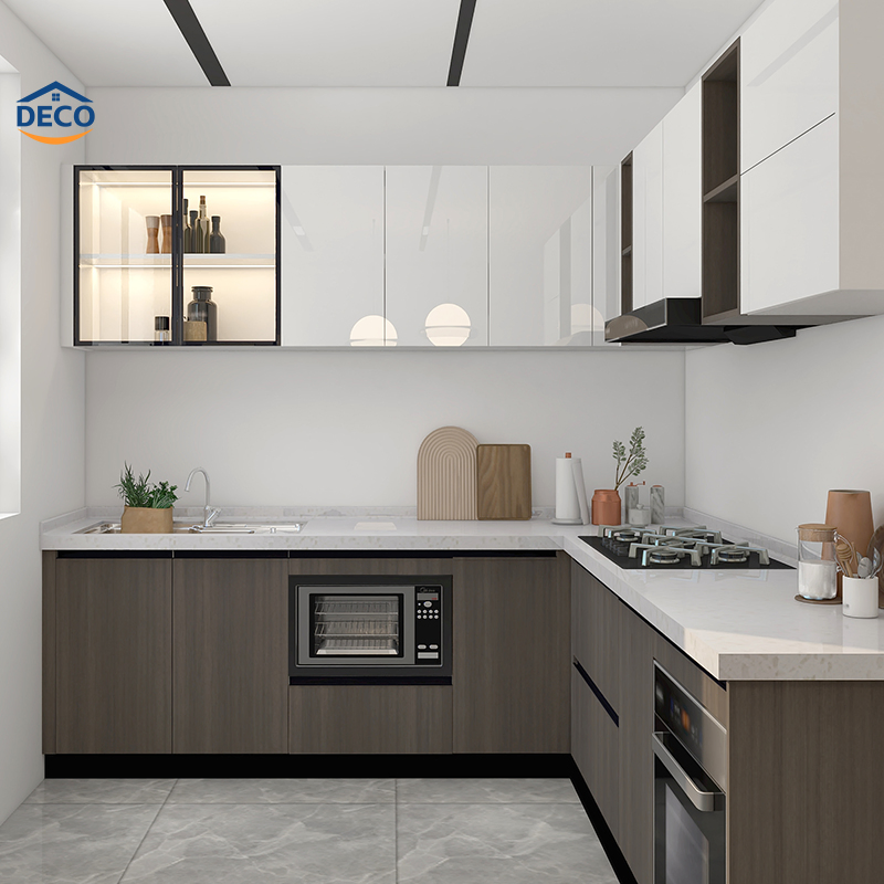 Luxury Design PVC Modern Modular Kitchen Furniture Home Furniture Custom Kitchen Units for Sale