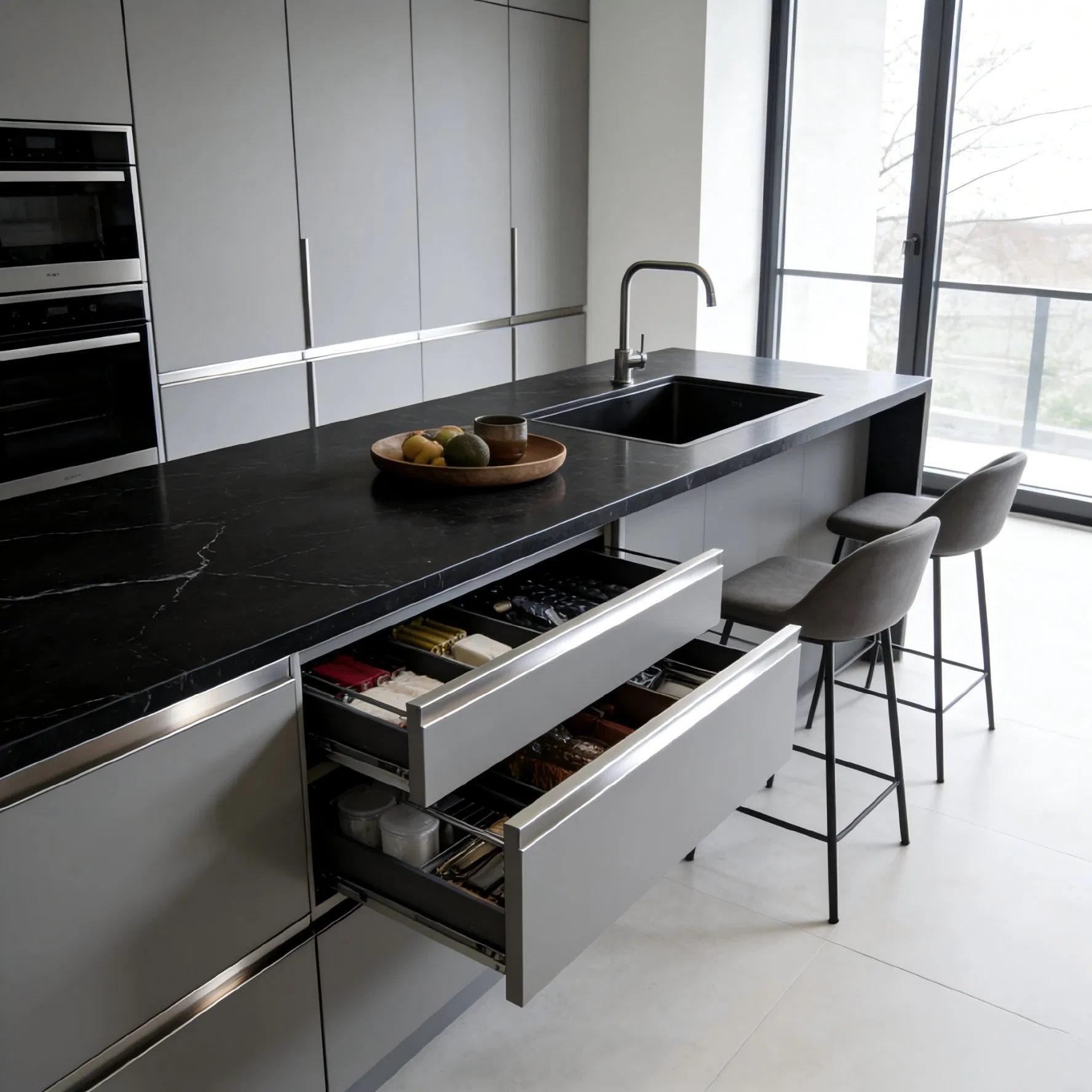 Luxury Modern Kitchen Cabinet System for Custom Homes