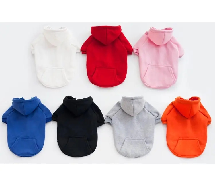 Roupas de Pet Exclusivas em Estilo Fashion Quente de Algodão para Cães em Atacado com Capuz