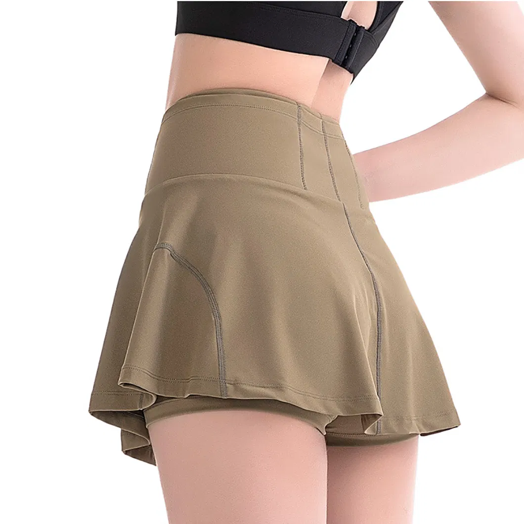 Saia de tênis feminina de cintura alta, saias de golfe fofas de verão com bolsos para corrida casual e esportes