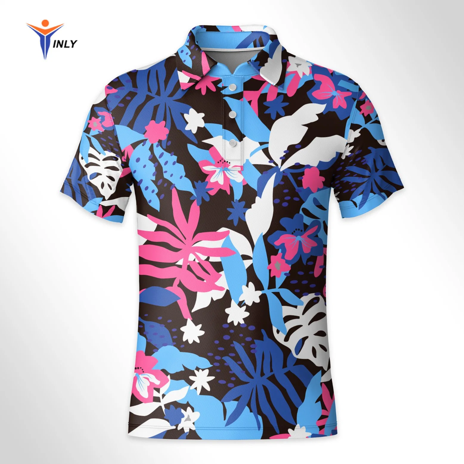 Camisa Polo Casual de Poliéster com Design Personalizado Último, Camiseta de Golfe Personalizada Impressa por Sublimação para Homens