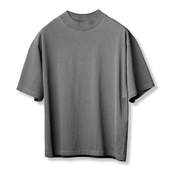 Impressão de Logotipo Personalizado Roupas Casuais de Gola Redonda Oversized de Qualidade Premium para Homens