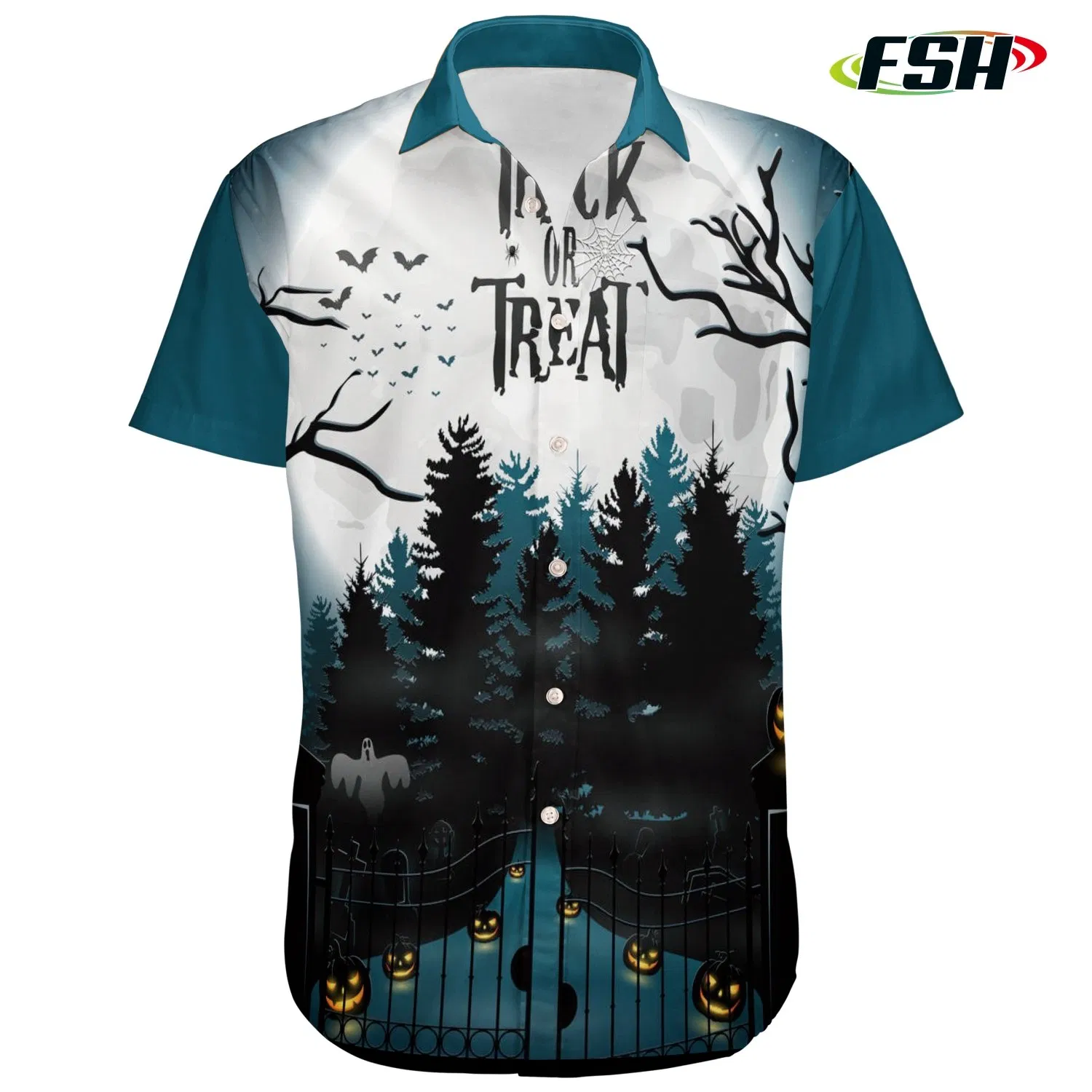Camisa Polo Masculina de Manga Curta Estampada da Série de Halloween Casual 2026 Moda 3D