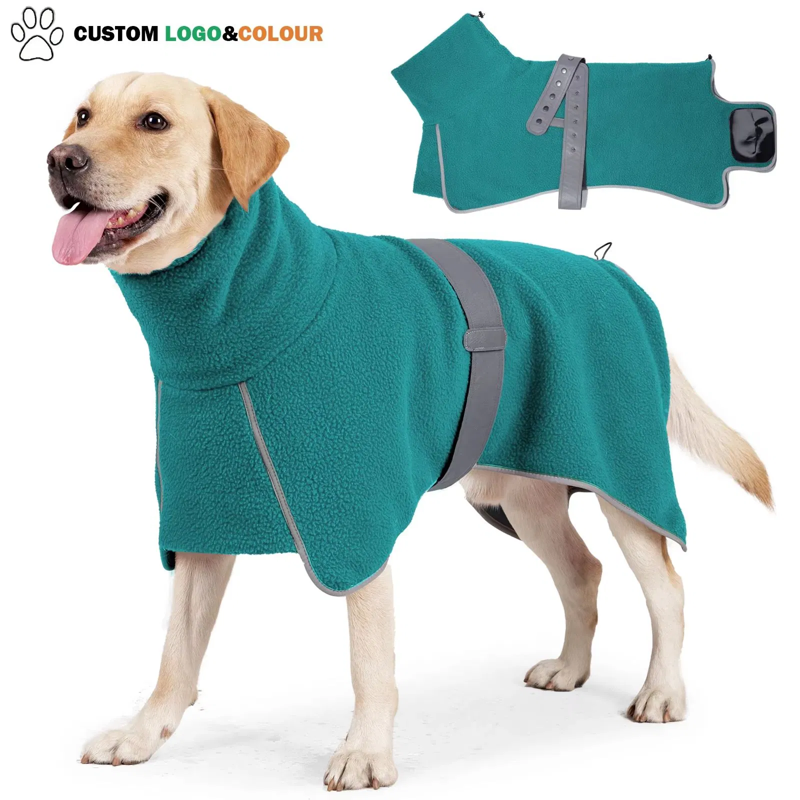 Tecido de penas de pele de pêssego de poliéster quente de inverno para quilting, jaqueta de down para animais de estimação, roupas para cães com gola alta