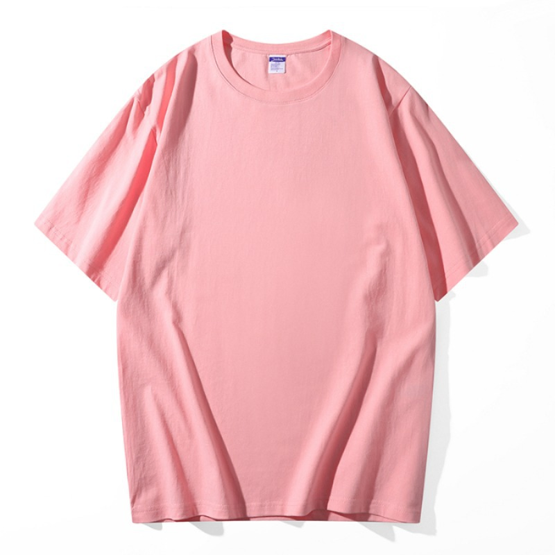 Camiseta Personalizada Masculina Camiseta Casual de Cor Sólida Manga Curta Camiseta Base de Algodão Camiseta Oversized