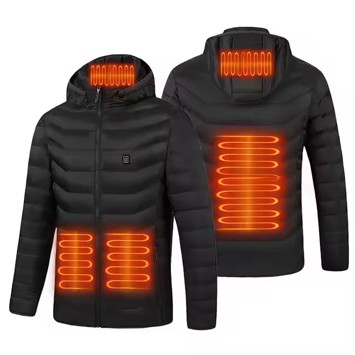 Popular Moletom Impermeável com Capuz e Zíper para Homens e Mulheres Roupas Aquecidas com 3 Elementos Aquecidos para Caça e Pesca