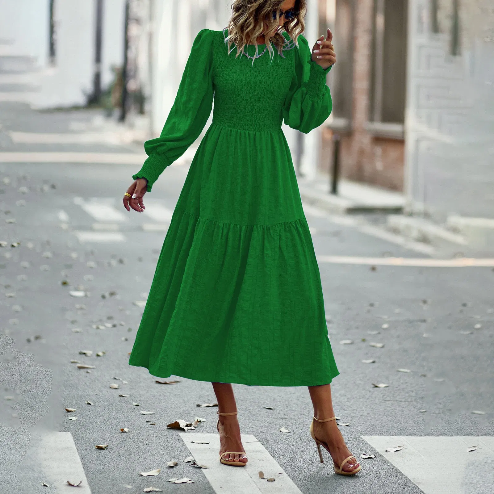Vestido Elegante com Estilo Casual Midi