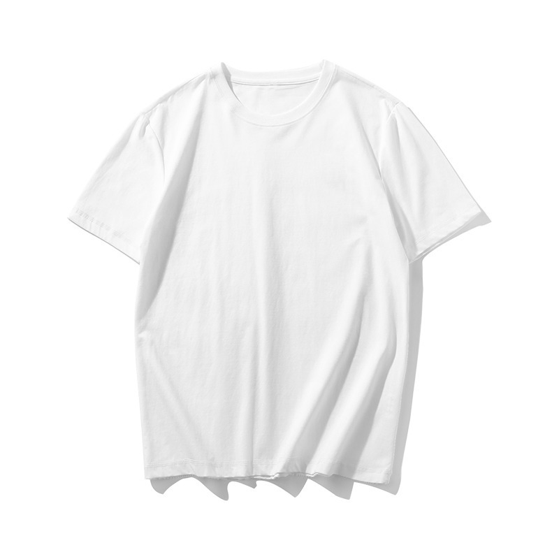 Camiseta Personalizada Masculina Camiseta Casual de Cor Sólida Manga Curta Camiseta Base de Algodão Camiseta Oversized