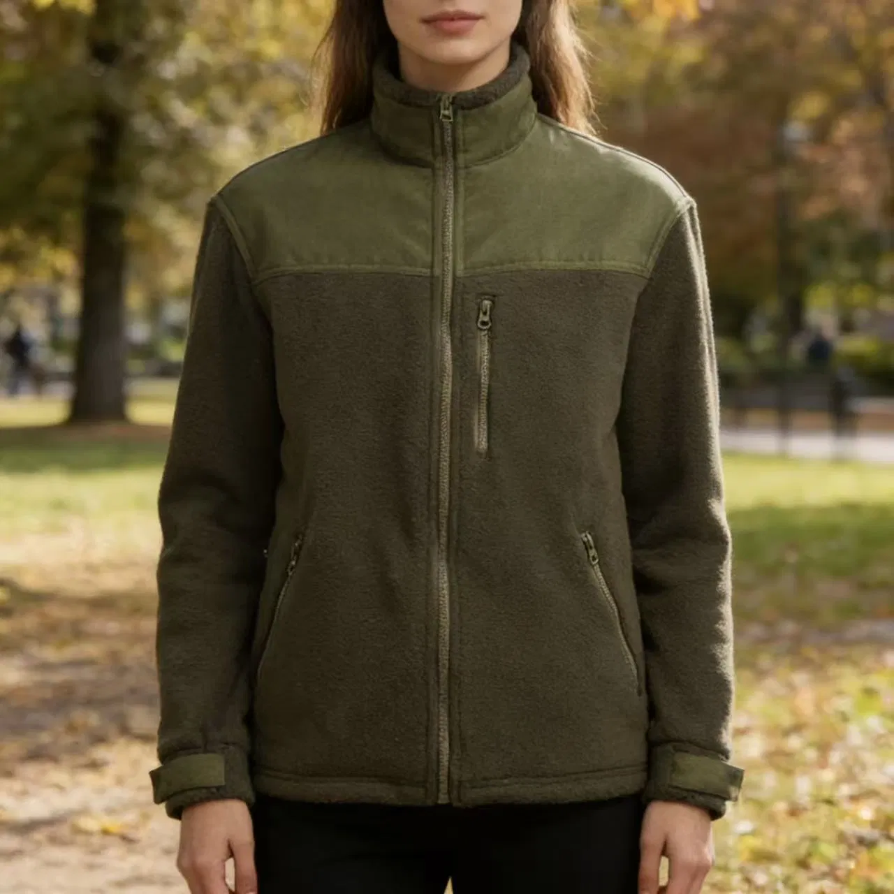 Jaqueta de Fleece Masculina para o Inverno ao Ar Livre, Roupas Casuais Personalizáveis