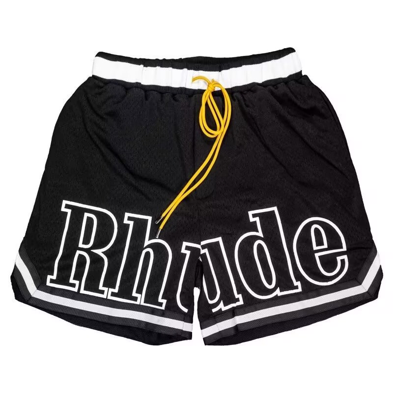 Bermudas Rhude Masculinas Estilo Streetwear Americano Bermudas de Basquete Casuais para Academia e Praia