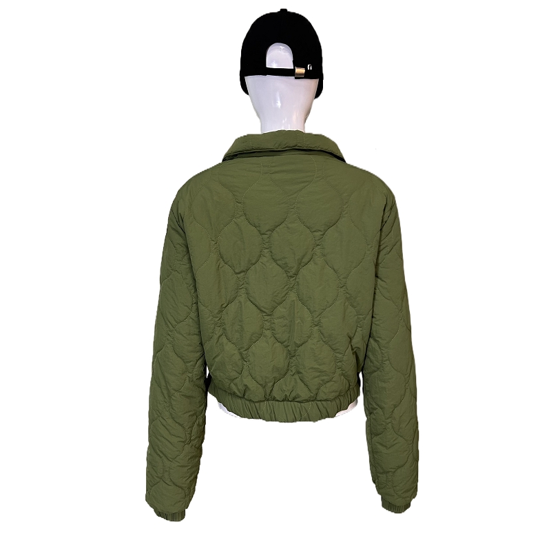 Jaqueta bomber feminina estilosa, acolchoada, de alta qualidade, com mangas longas, vestuário casual, jaqueta respirável