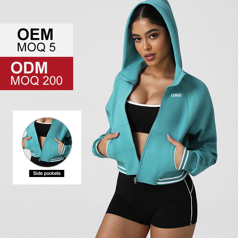 Camisola de manga longa esportiva e casual, jaqueta com capuz e zíper em blocos de cores para outono e inverno, moletom grosso