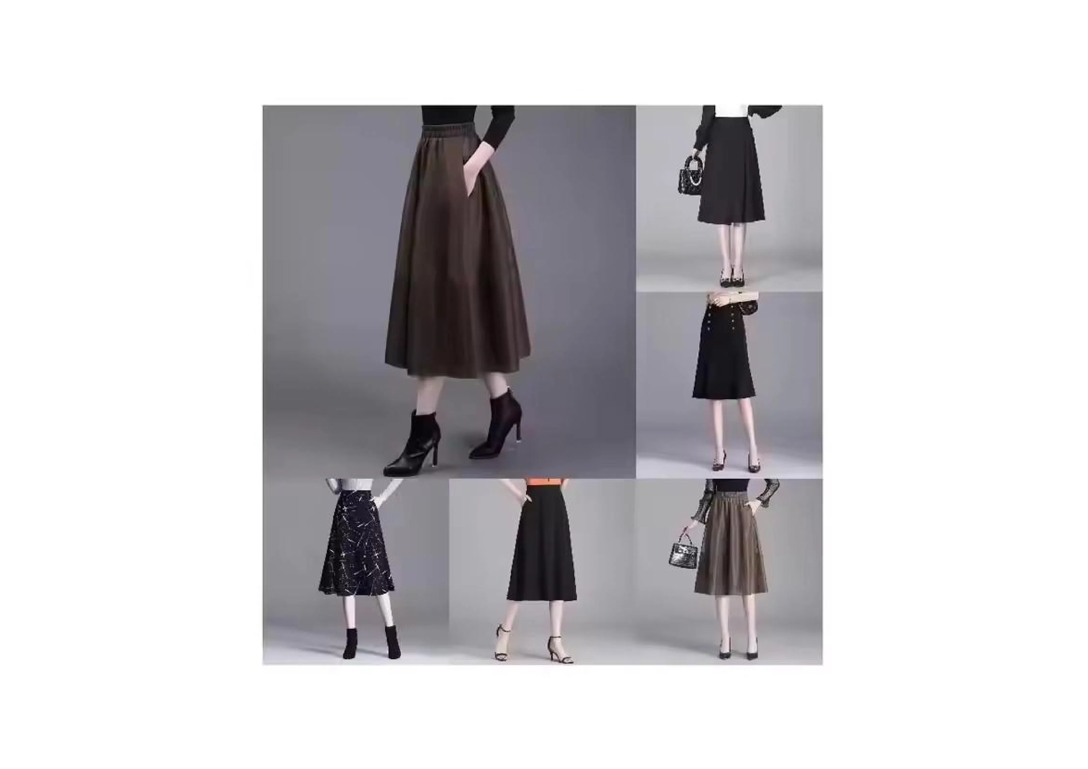 Saia Plissada Casual Feminina de Alta Qualidade - Nova Estilo Primavera Verão, Comprimento Médio, Cintura Alta, A-Line com Bolso