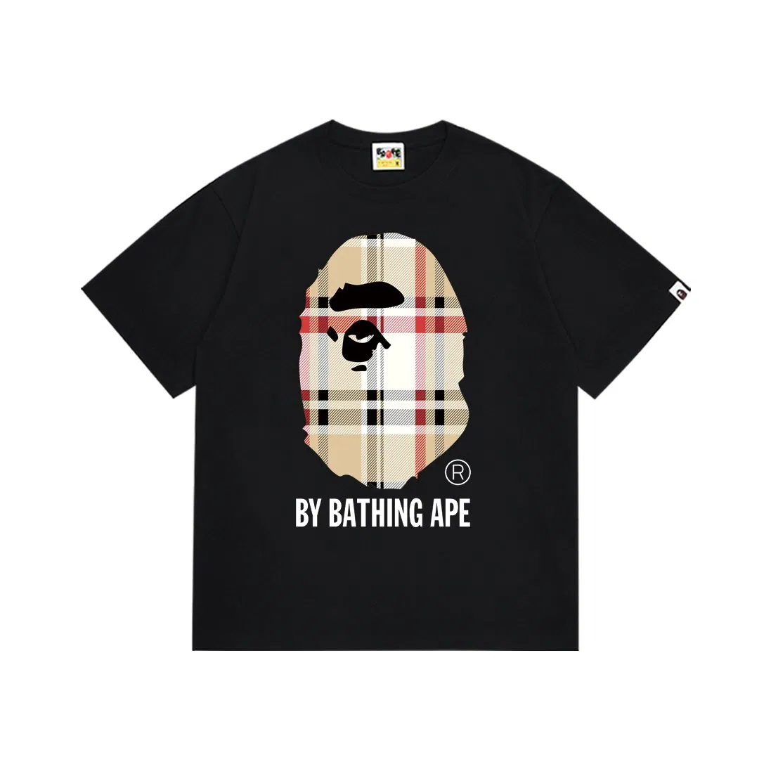 Camisa em algodão Bapes-T estampada clássica casual-Chic Ape respirável
