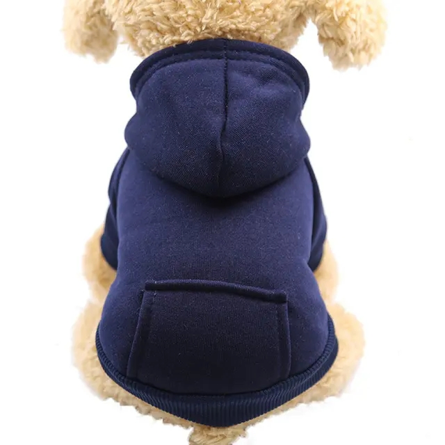Roupas de cachorro em moletom de algodão confortáveis e de moda, personalizadas com logotipo, em branco, luxo para cães