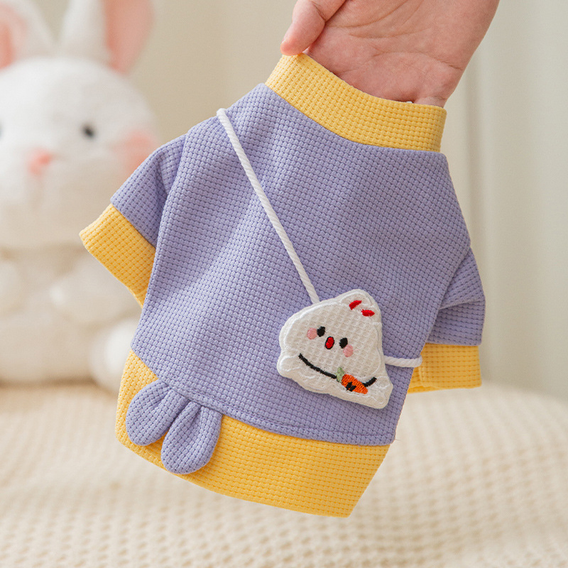 Moleton Satchel para Coelho de Duas Pernas Roupas para Animais de Estimação para Cães Pequenos e Médios