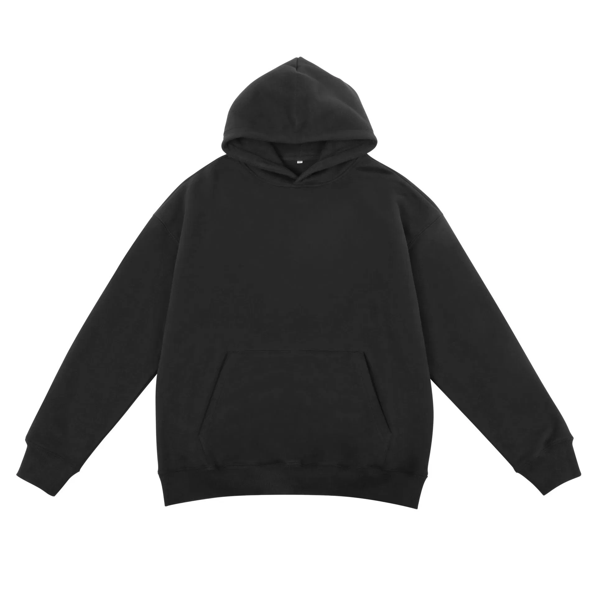 Moletom Masculino Casual Oversize Liso com Capuz, Cor Sólida, Solto e Confortável, Pulôver Solto, Moda de Rua, Moletom e Suéteres