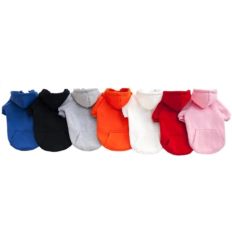 Roupas de cachorro em moletom de algodão confortáveis e de moda, personalizadas com logotipo, em branco, luxo para cães