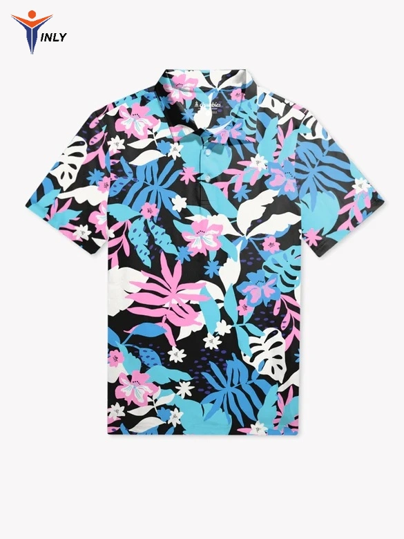 Camisa Polo Casual de Poliéster com Design Personalizado Último, Camiseta de Golfe Personalizada Impressa por Sublimação para Homens