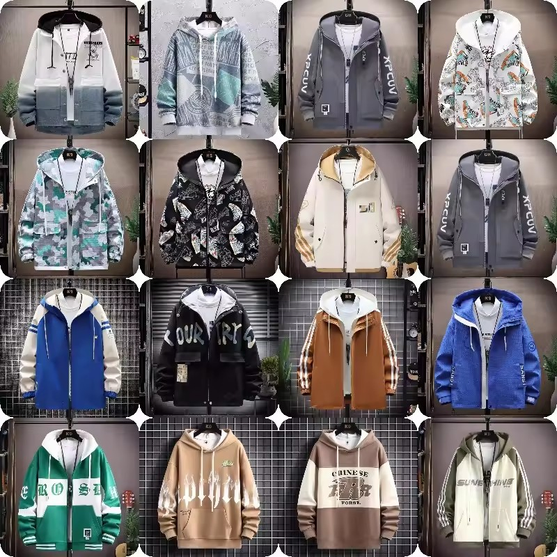 Atacado de alta qualidade, moletom com capuz masculino com padrão de letras, casual e fashion