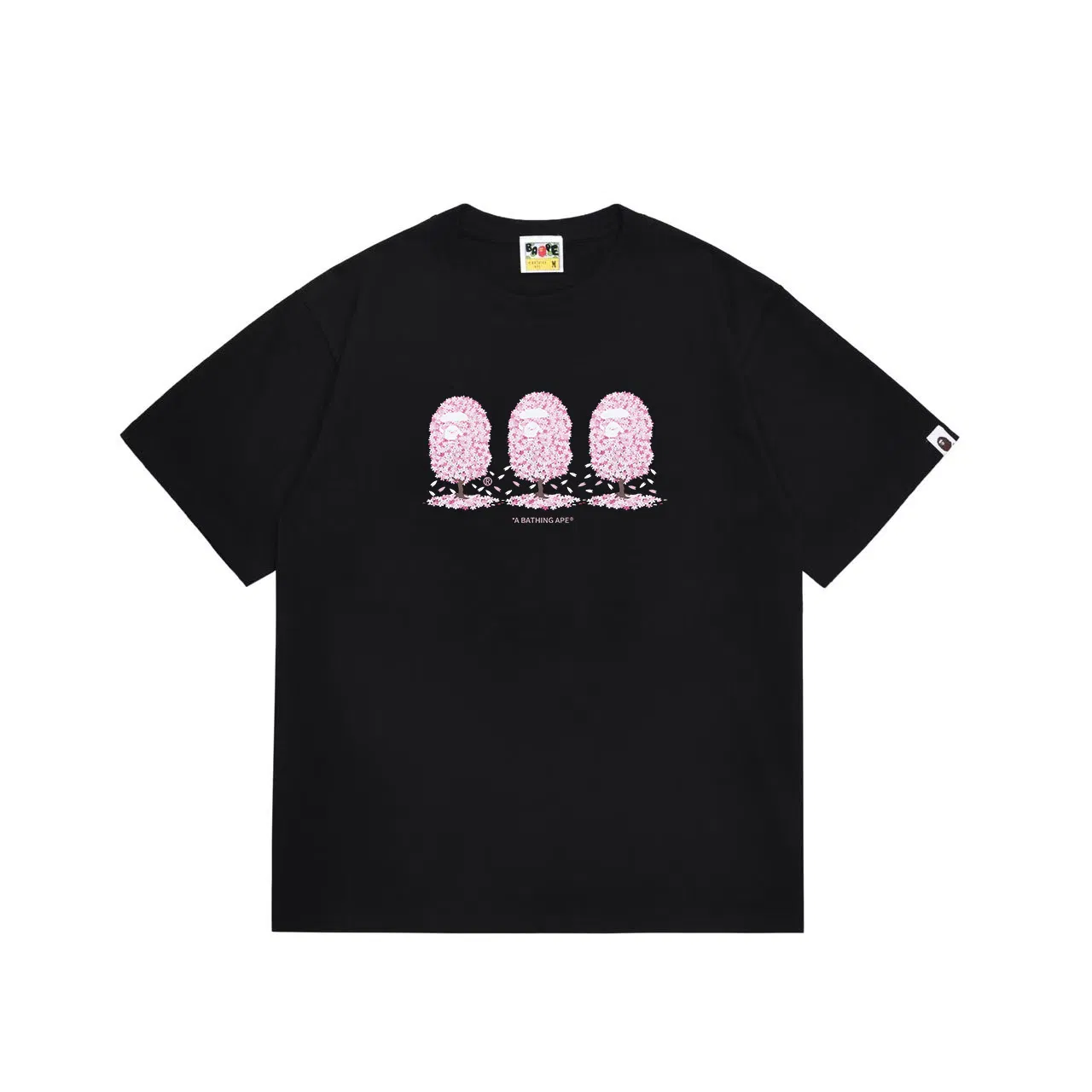 Camisa em algodão Bapes-T estampada clássica casual-Chic Ape respirável