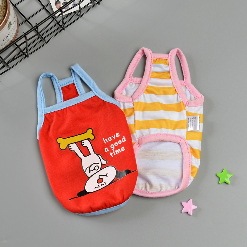 Roupas de Animais de Estimação Fofas, Camiseta de Verão Casual, Colete para Gatos, Camiseta para Cachorros, Roupas para Pequenos Animais