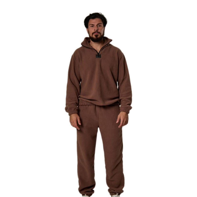 Ky Family Outfits Quarter Zipper Pullover and Loose Pants 2 Piece Set Casual Couple Loungewear