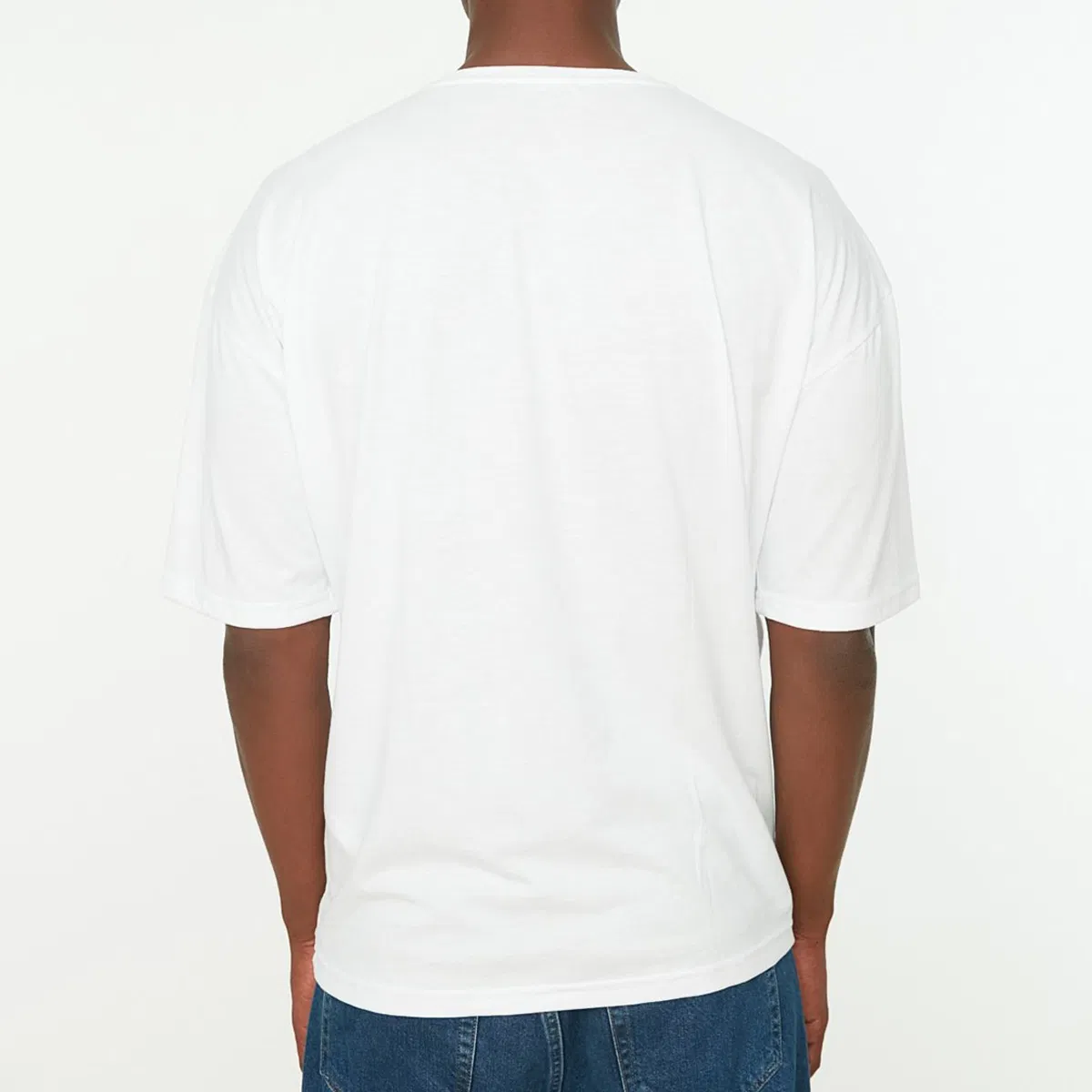 Impressão em Tela de Logotipo Personalizado de Qualidade Premium 200GSM 100 Algodão Atacado Roupas Casuais de Rua Lisas com Ombros Caídos Camisetas de Manga Curta para Homens